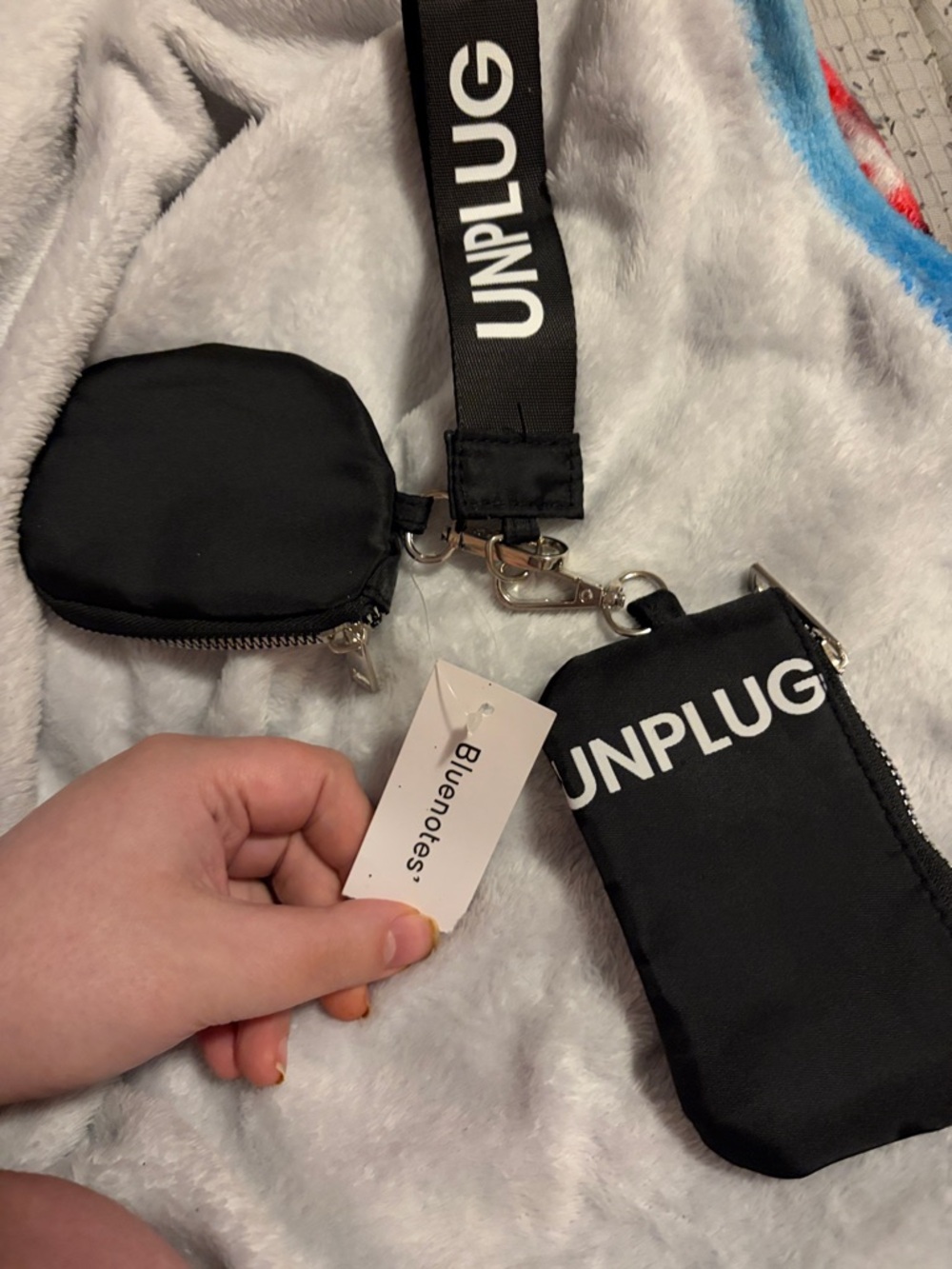 UNPLUG Black Crossbody Pouch Set with Strap Bluenotes